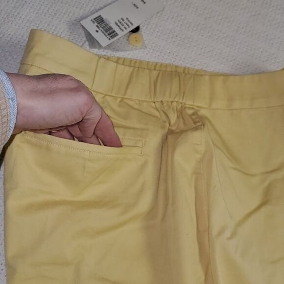 Chico's Design Eden Raffia High Waisted Sz.1 Pants Zippered Side Slit w Pockets - Picture 6 of 12